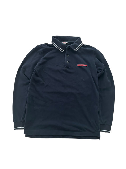 PRADA LONG-SLEEVE POLO SHIRT | S